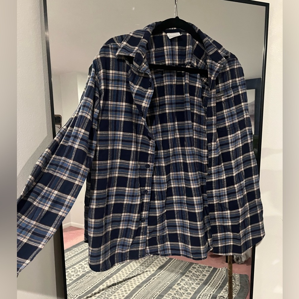 Columbia Blue Flannel Shirt